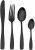 Sharecook Matte Black Stainless Steel Cutlery Set, 32 Piece Silverware Set with Knife and Fork Set, Service for 8, Dishwasher Safe