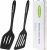Silicone Spatula, 2 Pack Heat Resistant Slotted Spatula Set Kitchen Turner BPA Free, Non Stick Flexible Large Black Silicone Spatula for Cooking Flipping Pressing Fish Eggs Pancakes