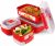 Sistema Heat and Eat Microwave Set | 4 Rectangular Food Containers with Lids (2x 1.25L + 2x 525ml) | Locking Clips & Steam Release Vents | BPA-Free| Recyclable with TerraCycle®, Red