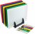 Stalwart Chopping Board Set 6 Pieces Multi Coloured for Commercial Kitchens Set of 6 Low Density Cutting Boards 45 x 30 x 12mm