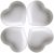 Super Cute heart sharpe Ceramic Sauce Dish,Mini Side Seasoning Dish,Condiment Dishes/Sushi Soy Dipping Bowl,Snack Serving Dishes,Love Porcelain Small Saucer Set(Set of 4) (8cm)