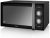 Swan SM22070LBN Retro Manual Microwave with Glass Turntable, 6 Power Levels & Defrost Setting, 25L, 900W, Black