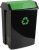 TATAY Recycling Bin, 50L Capacity, Swing Lid, Polypropylene, BPA Free, Solar Protection, Green . Dimensions 40,5 x 33,5 x 57,5 cm