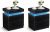 TUKAILAi Set of 2 Black Bedside Table with 2 Drawers Modern Bedside Cabinet Nightstand with LED Lights for Bedroom Living Room Furniture