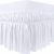 Utopia Bedding Valance Sheet Double – 135 x 190 cm – Easy Wrap Around Elastic Bed Skirt – Soft Brushed Polyester Microfiber Bed Ruffle with a Drop of 40 cm – White