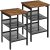 VASAGLE Side Table Set, Nightstand, Industrial Set of 2 Bedside Tables, with Adjustable Mesh Shelves, Living Room, Bedroom, Hallway, Office, Stable, Rustic Brown and Black LET24X