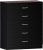 Vida Designs Black Chest of Drawers, 5 Drawer With Metal Handles and Runners, Unique Anti-Bowing Drawer Support, Riano Bedroom Furniture