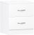 Vida Designs White Bedside Cabinet, 2 Drawer With Metal Handles & Runners, Unique Anti-Bowing Drawer Support, Riano Bedroom Furniture