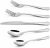 Vinsani 20 Piece Stainless Steel Cutlery Silverware Flatware Home Use Tableware Dinnerware Set Knife Fork Spoon Dessert Spoon, Service for 4 People, Mirror Polished – Dishwasher Safe Easy Clean