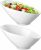 Yesland 2 Pack Porcelain Angled Serving Bowls Ceramic White Salad Bowls Set Slanted Bowls, 26oz (770ml)