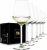 Zuvo White Wine Glass Set of 6, 37CL Italian Style Wine Glasses with Long Stem 14 oz Crystal Clear Wine Glass for Home Bar, Kitchen, Restaurants