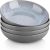 vancasso Karst Pasta Bowls Set of 4, 40 Ounce Large Salad Bowls, Stoneware Serving Bowl for Kitchen, Microwave Oven Dishwasher Safe, Sturdy Wide Bowls for Pasta, Salad, Soup, White Gray