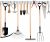 zacurter Garden Tool Rack Garage Tool Organizer Wall Mount Garden Tool Holder Yard Tool Hangers Heavy-Duty Hook Wall Storage Rack Holds Garden Tools, Shovels, Rakes, Hoses, Ropes (64 inches/160cm)